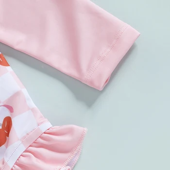 Baby Girls' Cherry Print One-Piece Swimsuit 5 Baby Girl Cherry Print One-Piece Swimsuit Infant Swimwear Comfortable Soft Fabric Baby Pool Suit Cute Cherry Design 5