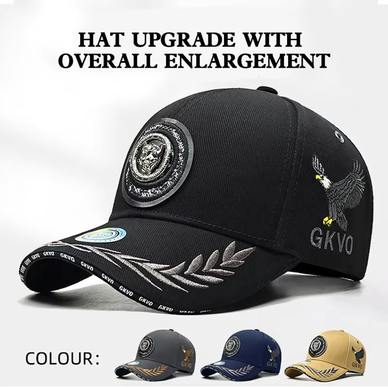 2025 explosive models high-grade hat men's big head circumference baseball cap outdoor fishing cap street dance