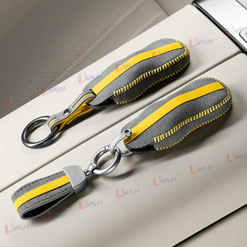 For Xiaomi YU7 YU 7 2025 2026 Suede Car Keycase Bag Car Keychain Cover Remote Control Protective Key Chain Shell Car Accessories