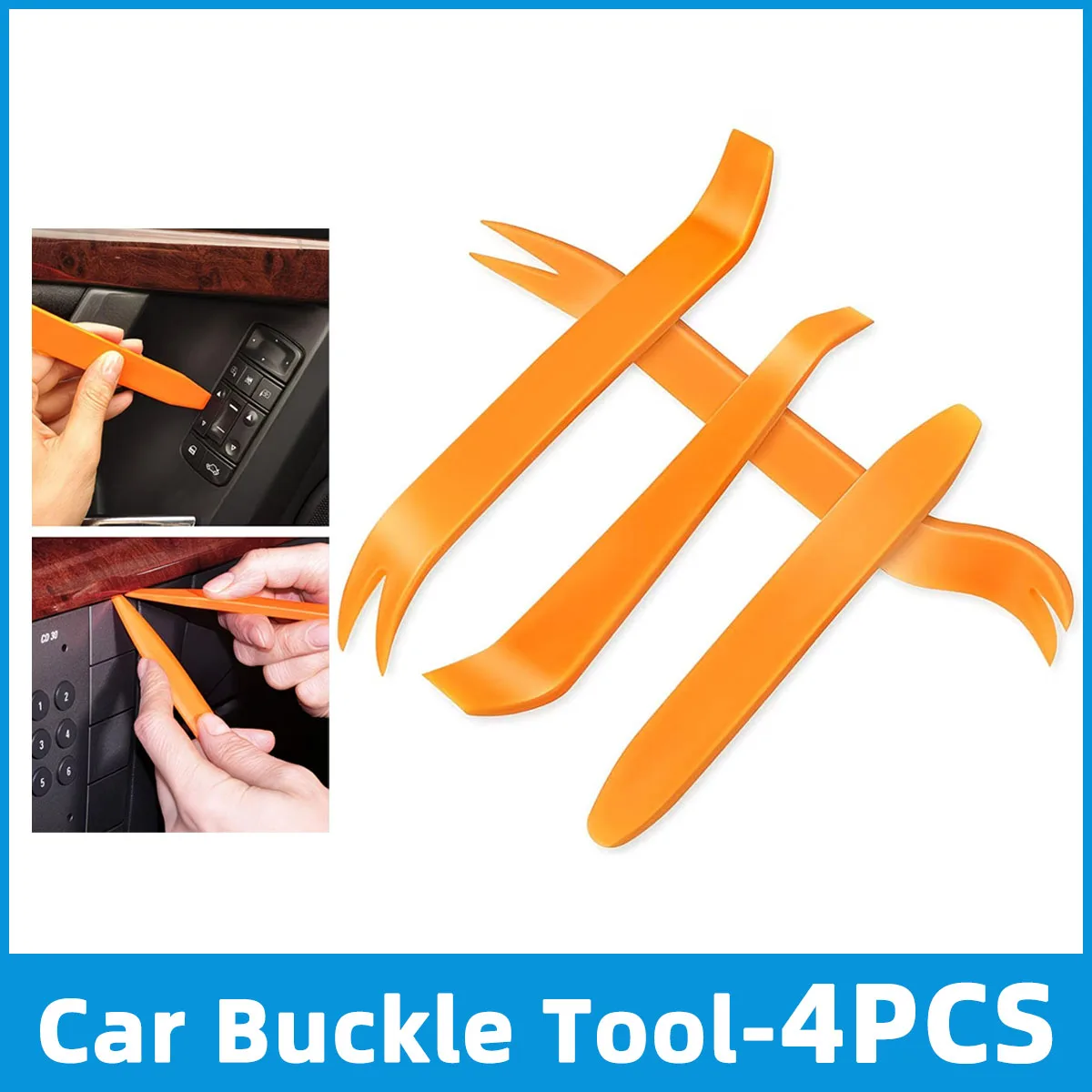 4PCS Car Buckle Tool Car Interior Disassembly Tool Set Scratch Free Pry Bar Tool Set Suitable For Door Panel Fixtures Fasteners