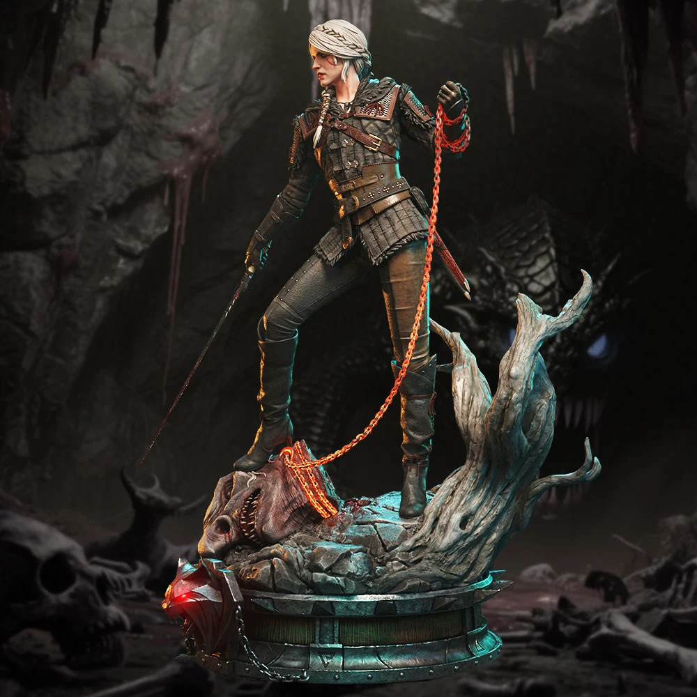 

1/16 Wolf - Blooded Huntress Miniatures | High-Detail 3D Resin Kit | Unpainted Collectible | Fantasy Sci - Fi Figurine A973