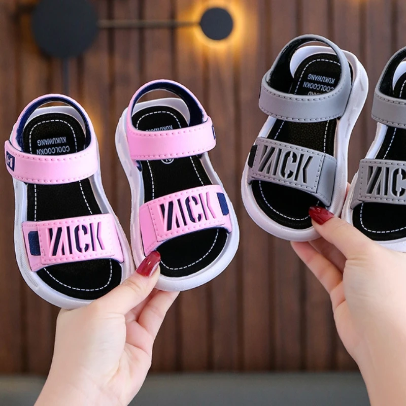 Sandalias Children Sandals Summer New Soft Sole Boy Beach Shoes Anti Slip Infant Girl Casual Sports Shoe Kid Shoe Zapatos Niña