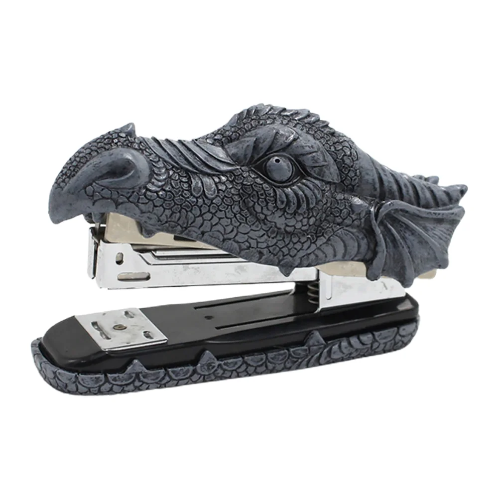 Faucet Stapler Dragon Modeling Creative Heavy Duty Resin Craft Decor Book School Stationery Decorative Stapling Machine