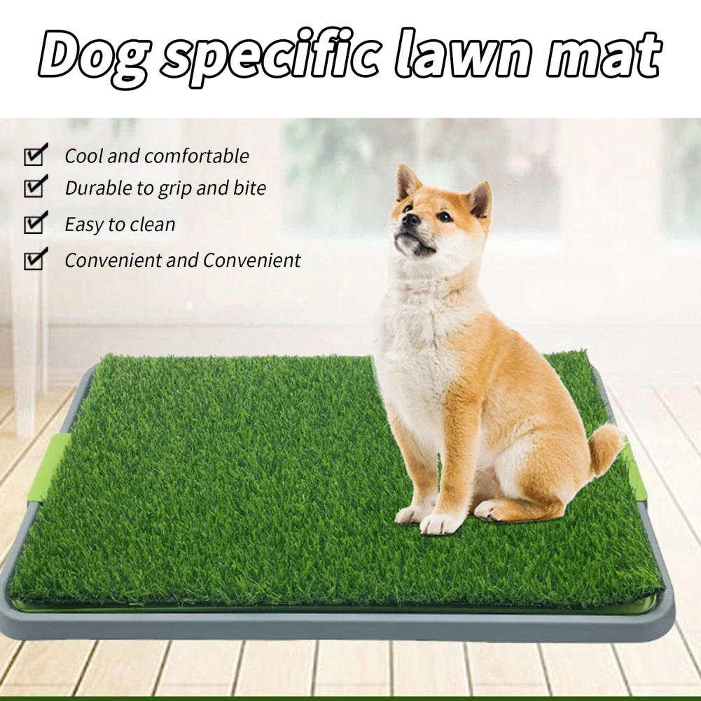 

Dog Grass Pee Pads Large Patch Potty With Tray Artificial Washable Puppy Pee Pad Perfect Indoor Outdoor Portable Potty Pet