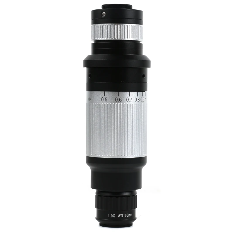 Zoom Monocular Optical Lens 250X 4K UHD Parallel Video Microscope CS C Mount Lens For Type-c HDMI USB VGA Microscopy Camera