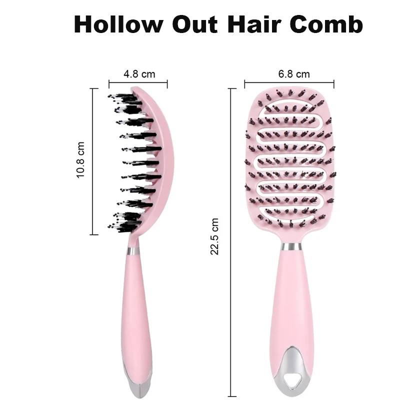 

Hollow Out Hair Brush Anti-Frizz Scalp Massage Combs Hair Styling Comb for Women Detangling Tool Wet Dry Curly Hairdressing Tool