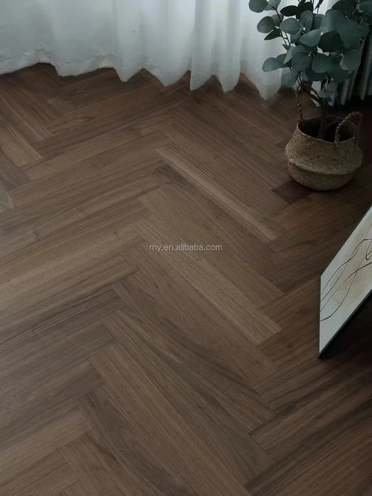 نسخة مخصصة من الباركيه الصلب هندسة الأرضية المتعرجة الرجعية عالية الجودة لتزيين المنزل على الطراز العتيق #2