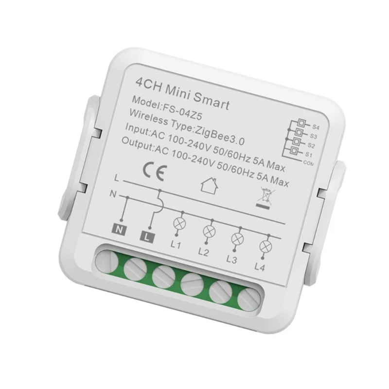  Home Automation Switches Module Multiple Circuit Control with Remote Scheduling via Mobile Devices