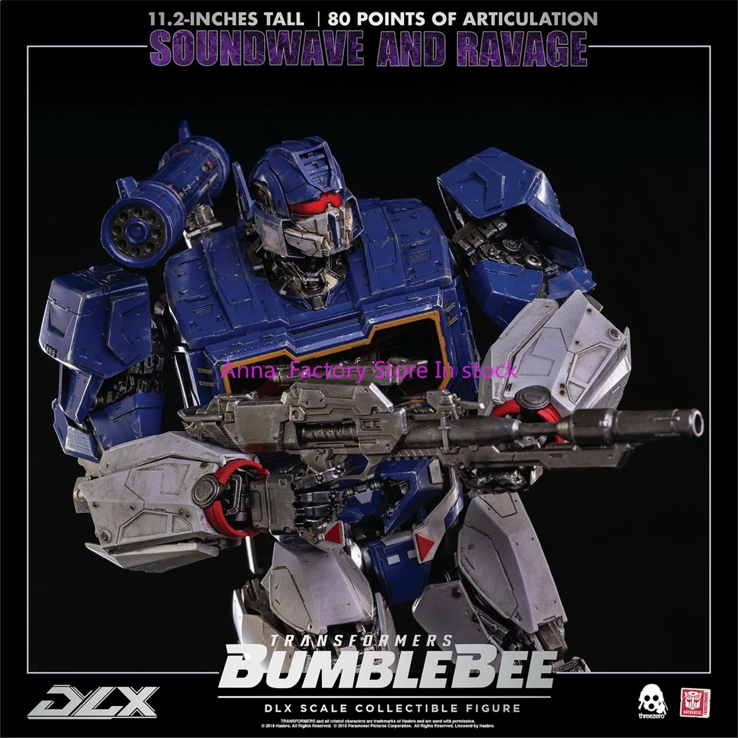 

In Stock High Quality ThreeZero Transformation DLX Soundwave 80 Articulated Action Figure with Box 3A G1 MDLX