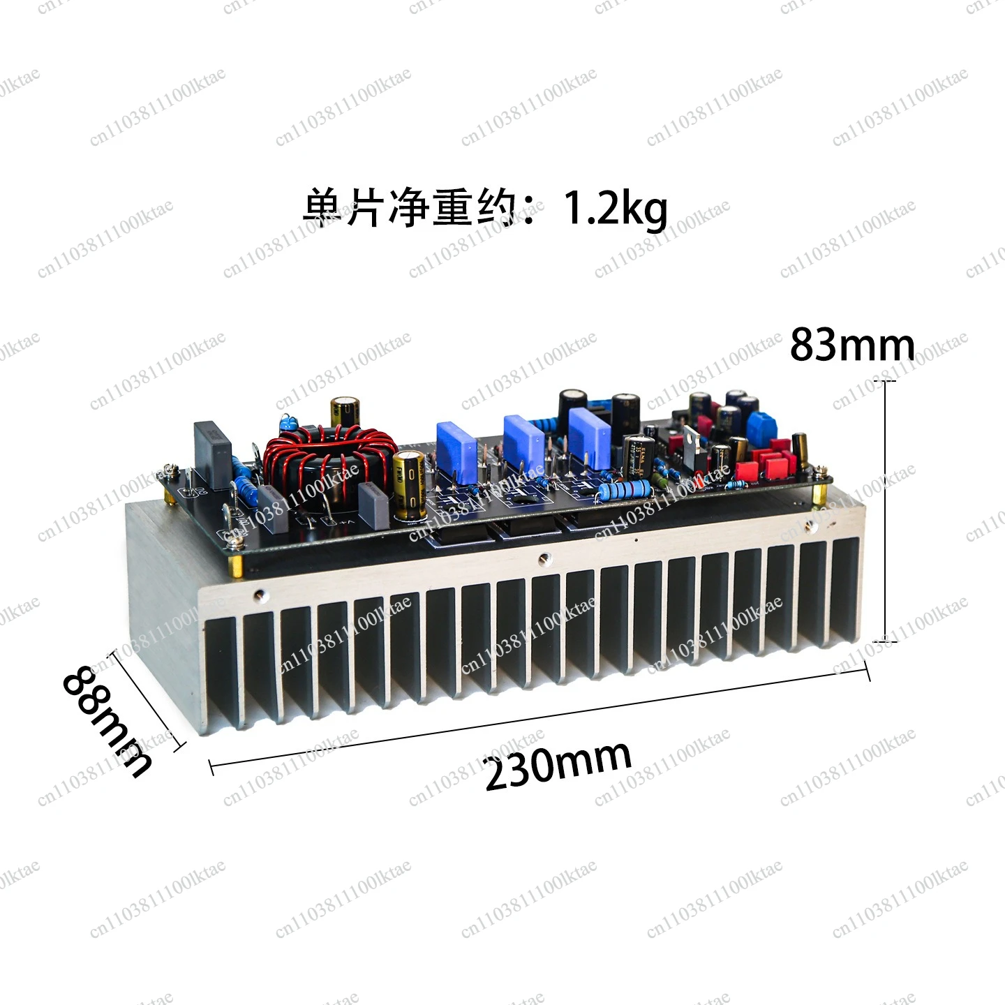 Mono High Power Digital Amplifier Board Audiophile Class D HiFi High Fidelity with Heat Sink