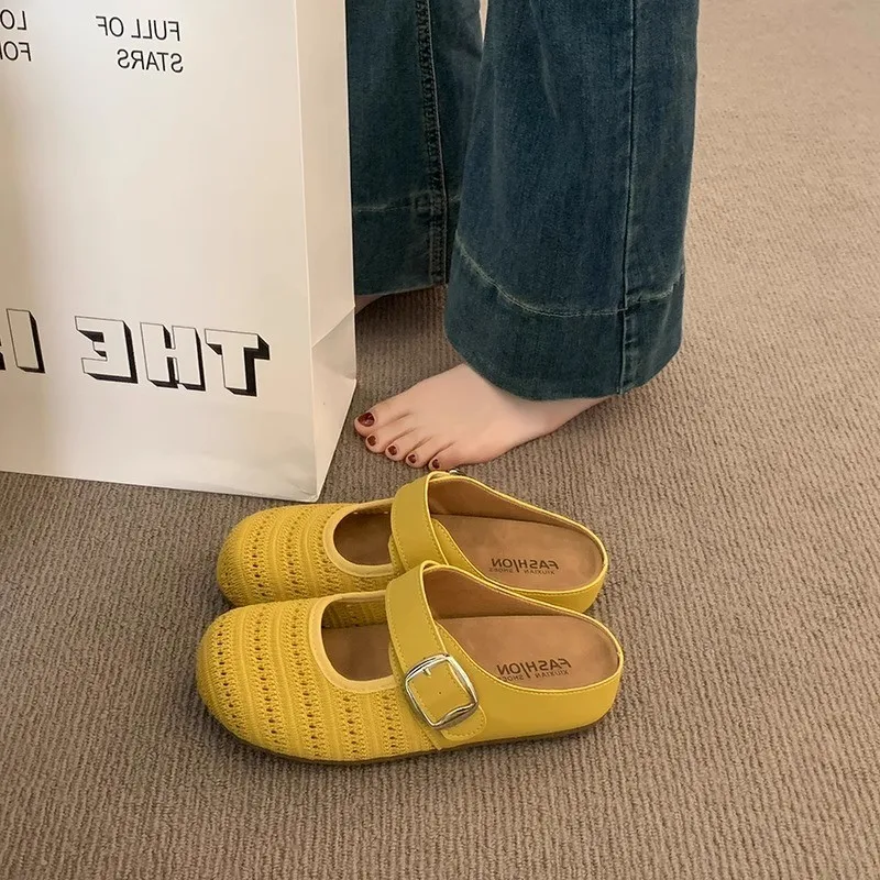 

Large Size Sports Half Slide Sandals, Casual Lazy Slippers, Comfortable Wear-resistant, All-match Footwear for Students