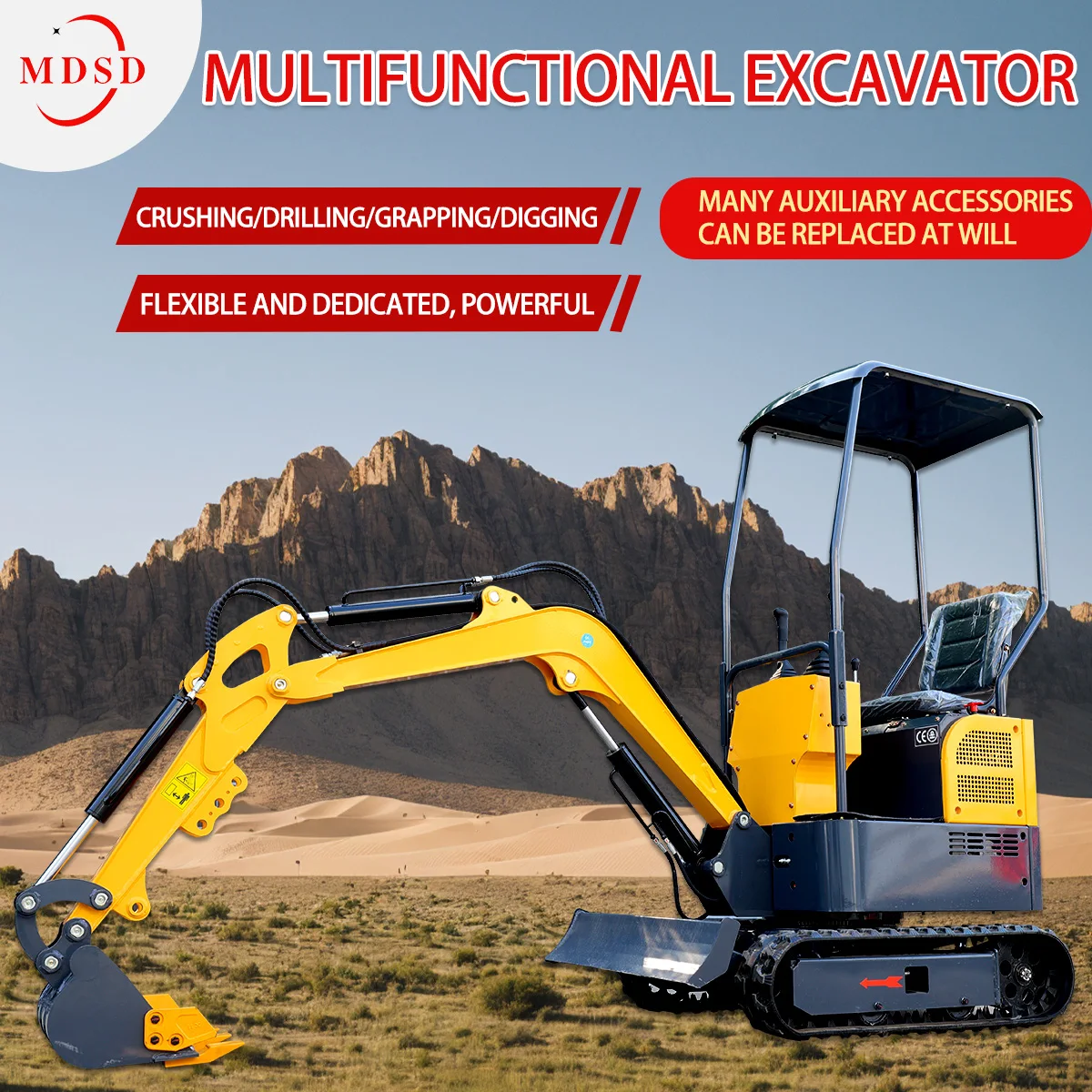 Excavator Mini Crawler 1,2 Ton, 1,5 Ton, 2 Ton dengan Mesin Kubota, Pengiriman Cepat, Sesuai Standar CE EPA Euro 5, Excavator Mini Custom