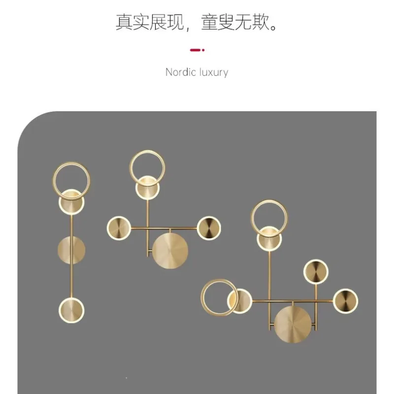 โคมไฟติดผนังข้างเตียงห้องนอนหรูหราสไตล์นอร์ดิกที่ทันสมัยเรียบง่าย