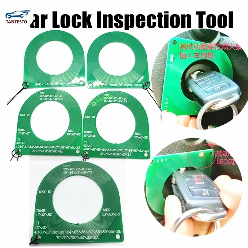 TANTESTO Car ECU Induction Signal Detection Auto Repair Coil Tester  Lock Inspection Test Loop for Locksmith Key