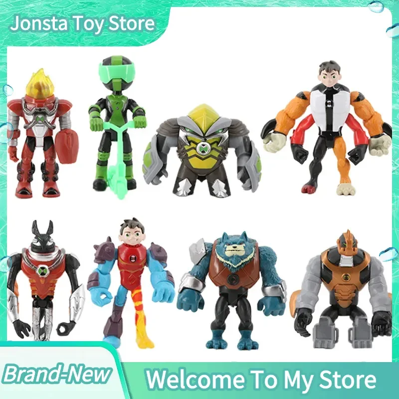 NEW 8/11 Pcs Ben 10 3-12 Figure Ben Tennyson Ben Four Arms Grey Matter Heatblast Model Ornaments Anime Figures Doll Kids Gifts