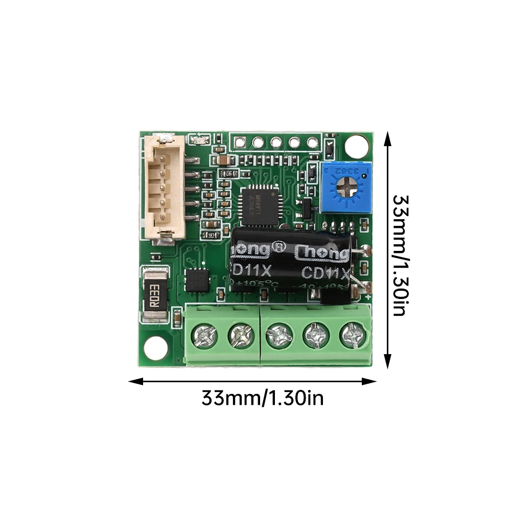 Módulo de accionamiento de Motor Hall sin escobillas, protección de parada con potenciómetro, trifásico, 100W, PWM, DC6-24V