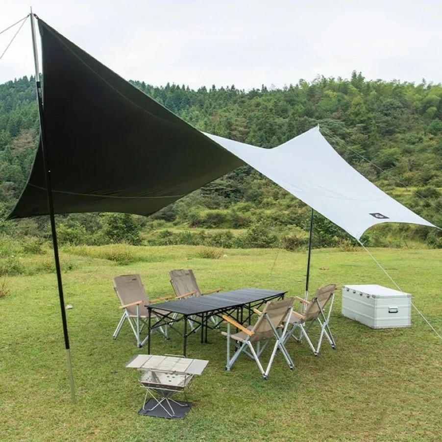 Rain Tarp Tent Shelter Portable Picnic Sunshade Large  Shelter Tents Camping Fly Sheet