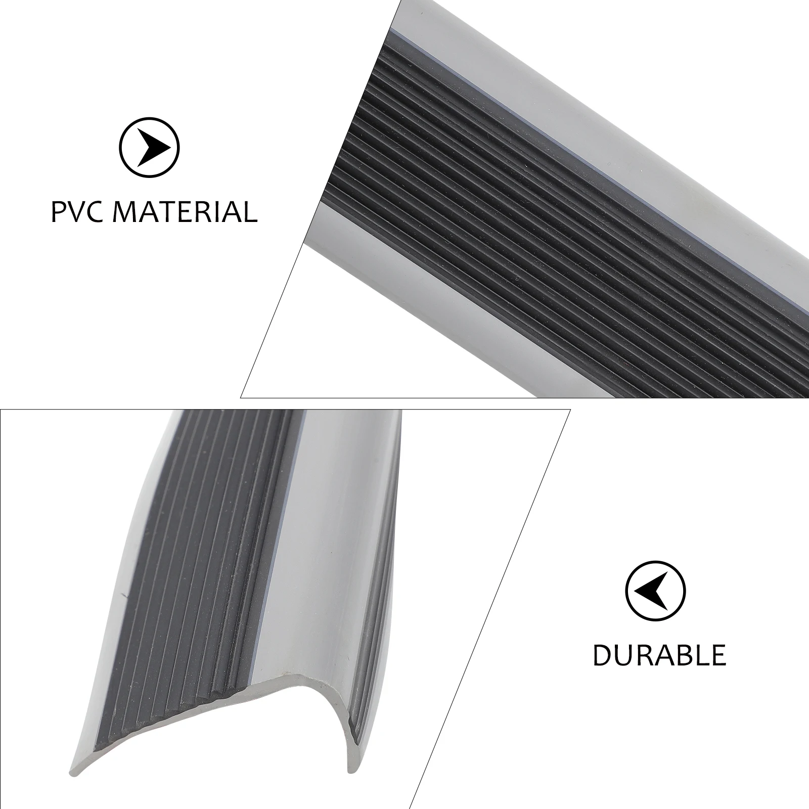 

Stair Edges Protector Self-Adhesive Non-Slip Trim Strip Safety Stair Nose Guard Floor Transition Decoration Rubber Trim Molding