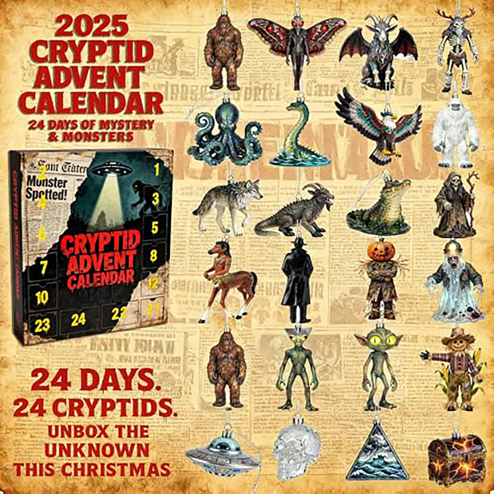 Tooth Brushing Timer for Kids Mysteries Of The Unknown 2025 Cryptid Advent Calendar 24 Days Of Digital Wedding Countdown