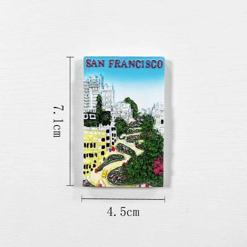 San Francisco World Cultural Tourism Souvenirs, Kitchen and Home Decorations, 3D Magnetic Refrigerator Stickers