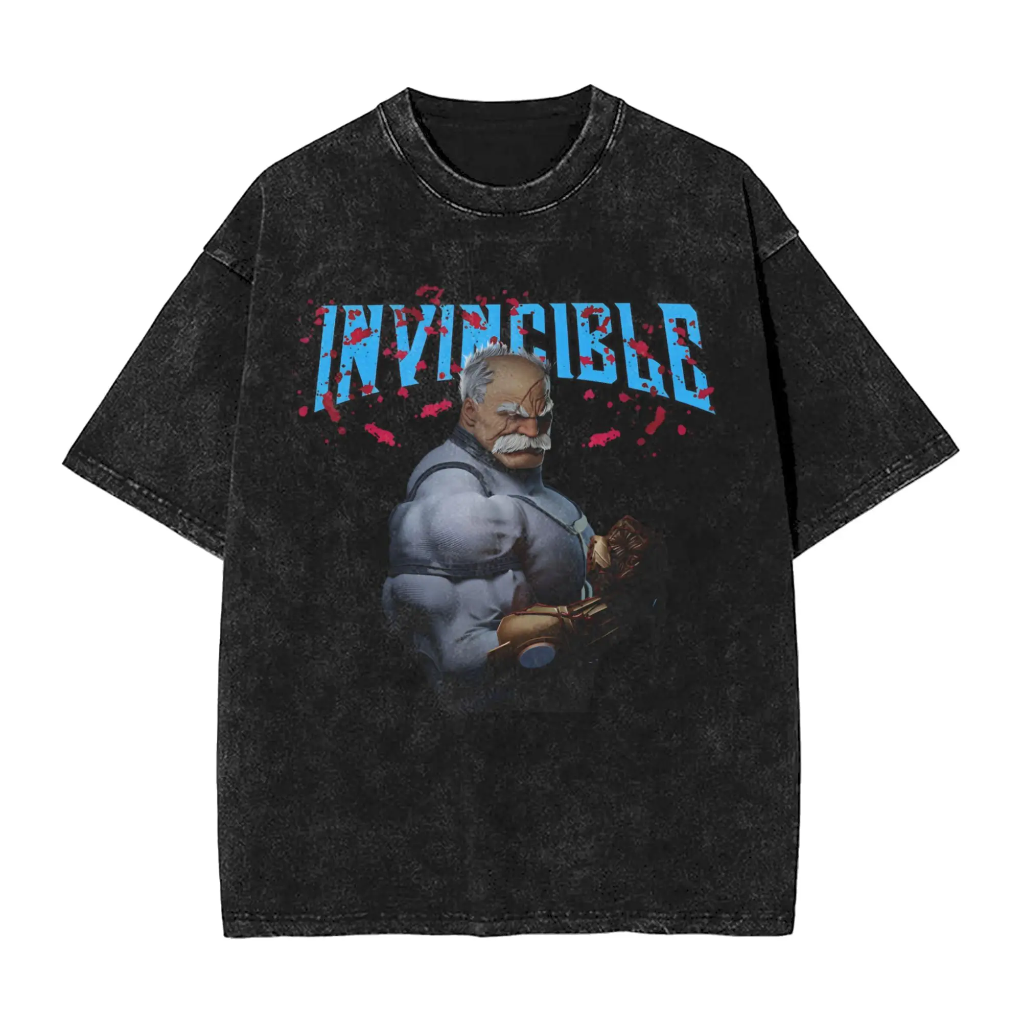 Lonely Viltrumite Invincibles Washed T Shirt Man  Y2K Basic Cotton T Shirts Summer Crew Neck Leisure Tees Print Big Size Clothes