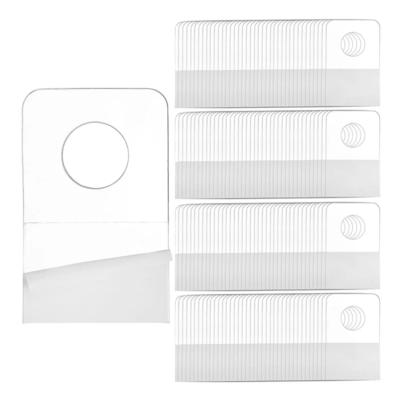 

SPOR 1000 PCS Self Adhesive Hanging Tabs, 1x1-1/2 Inch Round Hole Hanger Hang Tag Hooks for Retail Store Supplies Display