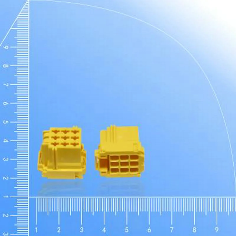 10PCS Original Car connector 8-968971-1 9P yellow rubber shell