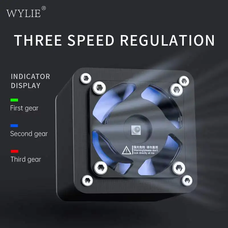 Wylie التبريد علاج مروحة للهاتف اللوحة الأم IC لحام إصلاح سريع تبديد الحرارة UV علاج الدخان العادم أدوات