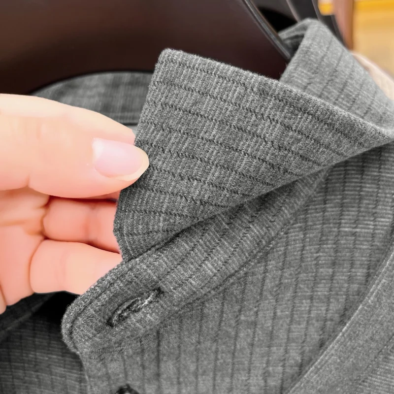 Luxusmarke Herren Einfarbiges Bedrucktes Poloshirt Herbst Neu Langärmeliges Revers Falsches Zweiteiliges T-Shirt Business Casual Herrenbekleidung – Detail 11