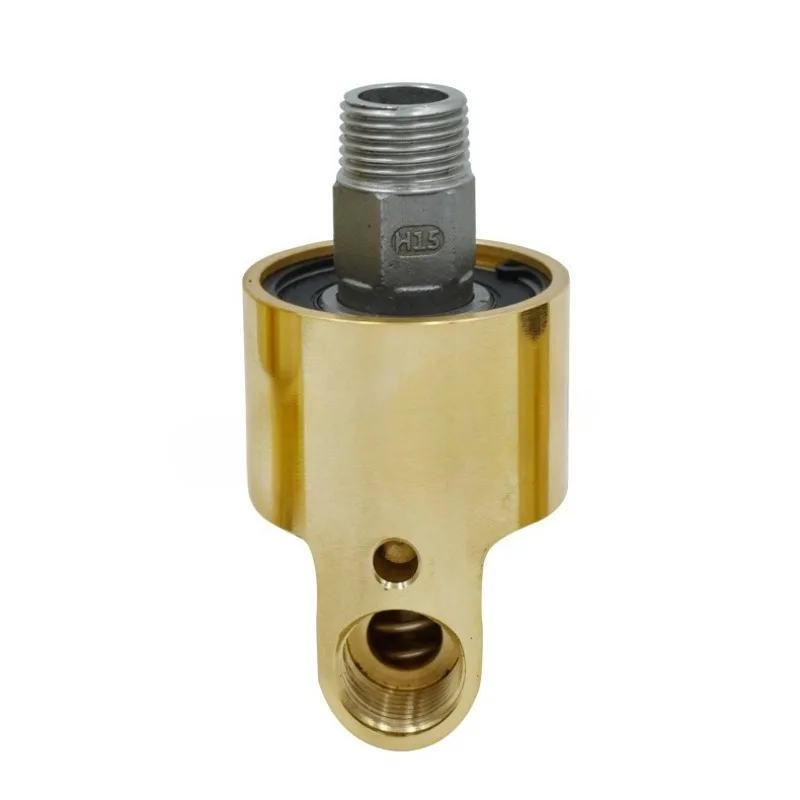 For H-type Brass Water Rotary Joint HS10-80 Double Channel Hydraulic Oil Accessories