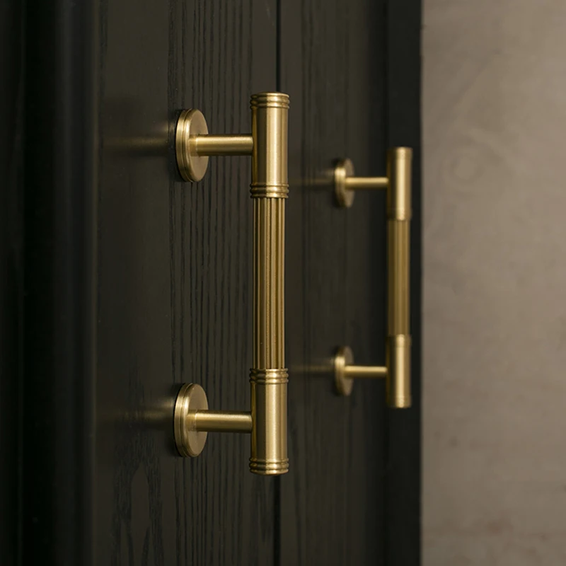 High-end 10PCS Solid Brass European Furniture Pulls Handle Drawer Knobs Cupboard Wardrobe Closet Dresser Cabinet Door Pulls Pens