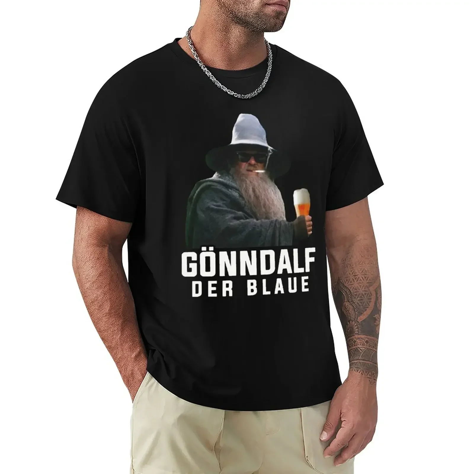 Camiseta gráfica de g?nndalf der blaue para hombre, tops de talla grande