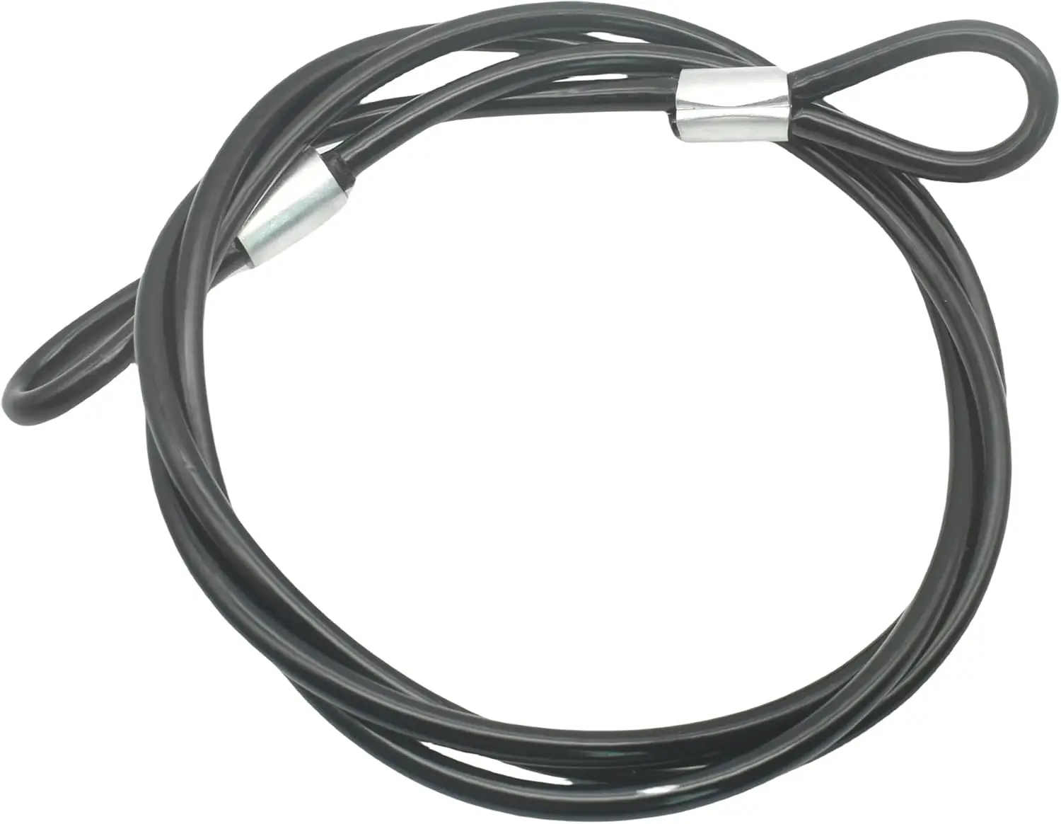 

8-футовый защитный трос из нержавеющей стали с двойными петлями, гибкий плетеный провод для замков багажа и страховочных тросов