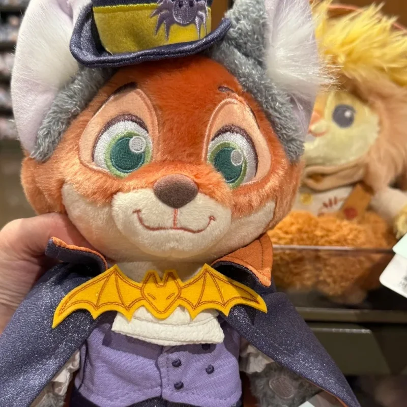 Genuine Disney Zootopia Halloween Series Plush Pendant Judy And Nick Plush Doll Backpack Book Bag Keychain Pendant Gift Toy