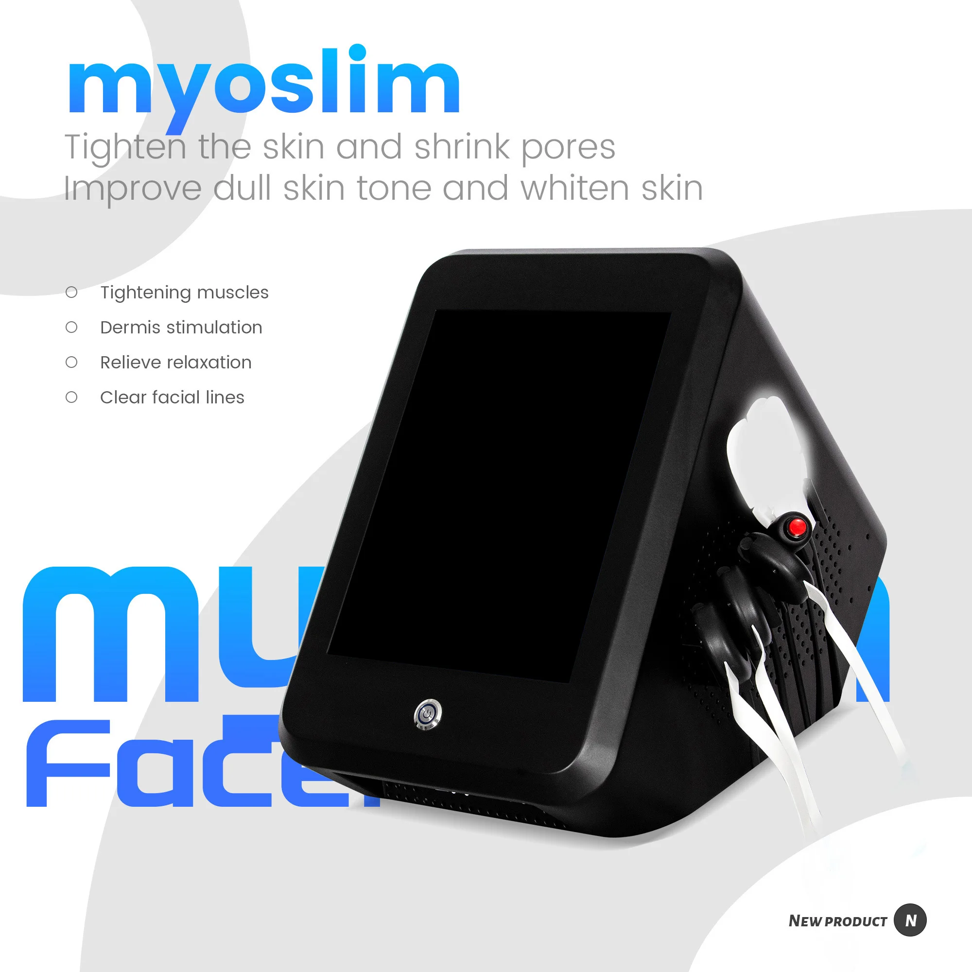 Myoslim Facial Lifting Beauty Device Anti-Aging Equipment Microcurrent Wrinkle Erasing Machine for Skin Firming And Tightening
