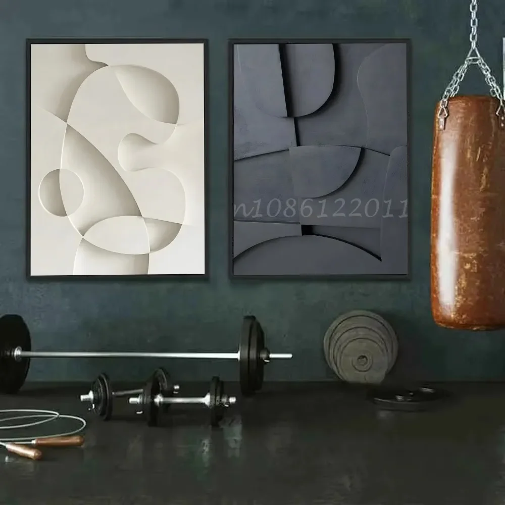 الطباعة التجريدية أبيض وأسود ثلاثية الأبعاد الملمس غير النظامية ملصق ذاتية اللصق الفن ورقة مقاومة للماء ملصق جدار ديكور