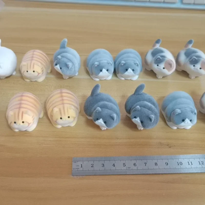 

J.DREAM Japan Gashapon Kawai HMA Flocking Cat Figure Anime Miniature Items Capsule Toys Cute Gacha Gift