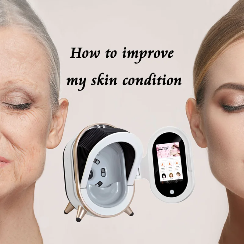 STLFFacial Analysis Device AI Professional Moisture Acne Detector 3D Magic Mirror Image Face Scanner Analyzer