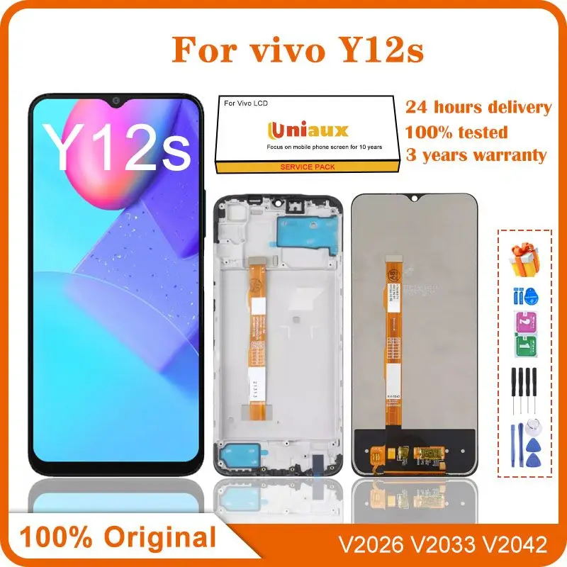 

Оригинальный экран Y12s 6,51 "для VIVO Y12s, ЖК-дисплей, сенсорный экран, дигитайзер для VIVO Y12 S, V2026, V2033, V2042, ЖК-дисплей