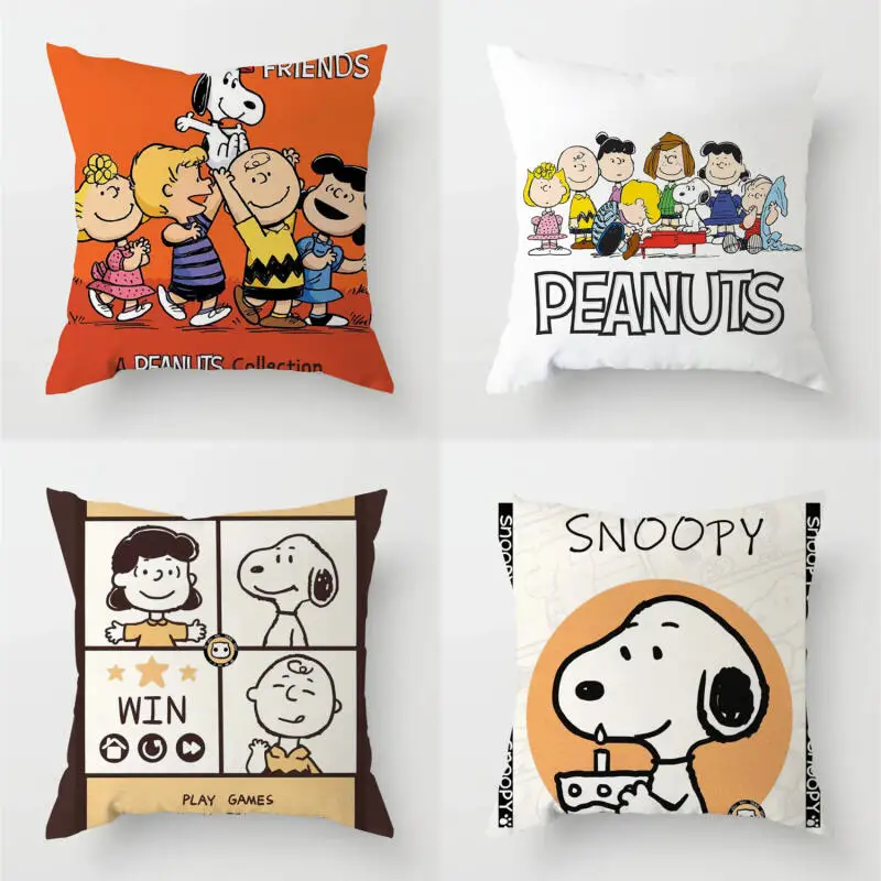 Snoopy New Style Soft Plush Throw Pillow Detachable Washable Back Cushion for Sofa Car Bed Birthday Gift for Girls Wholesale