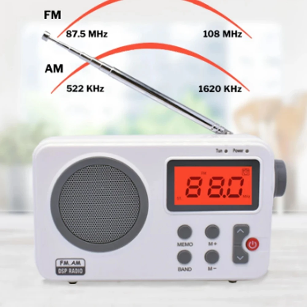 Récepteur audio AM FM portable avec antenne extensible, radio de signal stable, canaux de touristes, prise pour écouteurs, 3.5mm