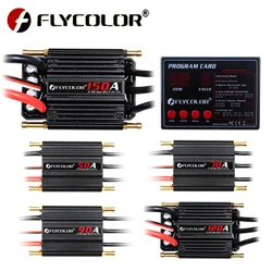 Flycolor 50A 70A 90A 120A 150A 2-6S regolatore di velocità ESC senza spazzole impermeabile e scheda di programma con BEC per giocattoli per barche RC