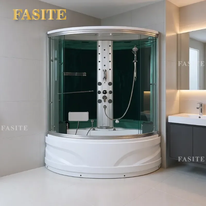 For Home Luxury Tempered Glass Integrated Shower Room Family Surf Massage Steam Room Foshan Directly From Manufacturer