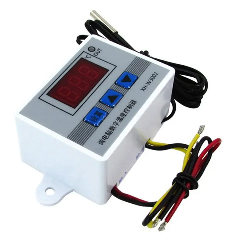 ABGE-4X XH-W3002 Microcomputer Digital Thermostat 12V 120W With Probe Heat Cool Temp Thermostat Control Switch