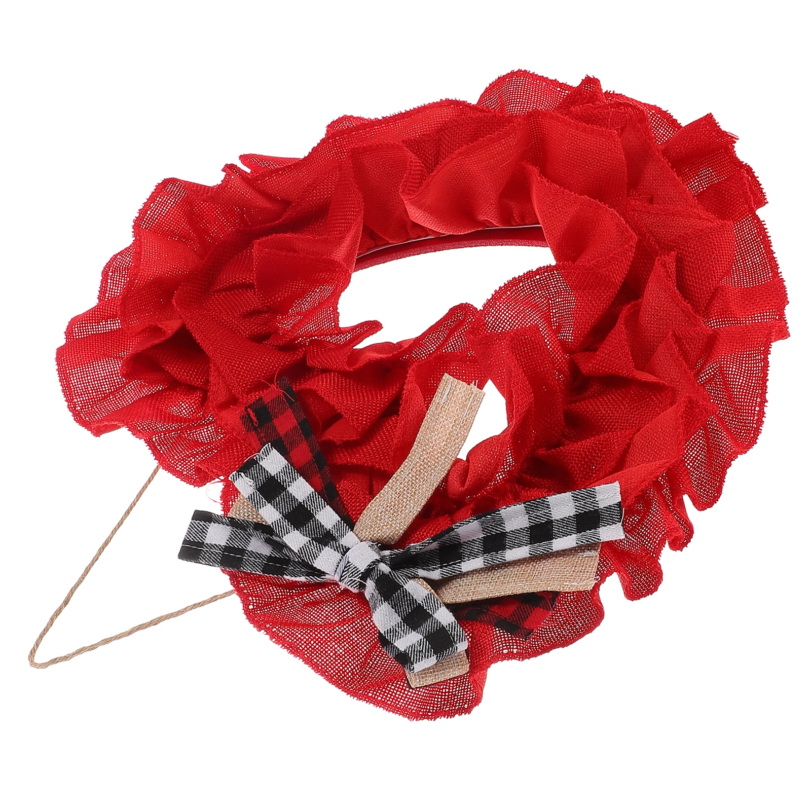 

Valentine Heart Wreath Romantic Heart Shaped Hanging Decor Fine Workmanship Lightweight Wall Hanging Garland for Valentine's Day