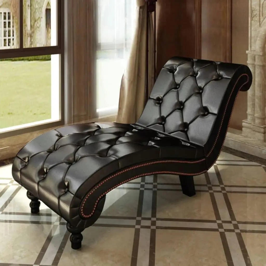 

Stylish Brown Faux Leather Chaise Longue for Modern Living Rooms - Elegant Seating Solution