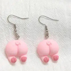 Cute pig butt Earring Girl Earrings Unique Fashion Interesting Women Jewelry Accessories Pendant Gift