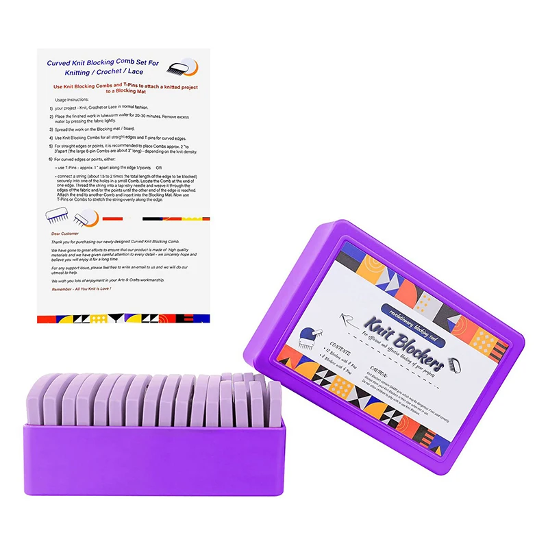 

20 шт., набор вязаных блокаров из нержавеющей стали, 2 размера, вязальные блокающие расчески, булавки, принадлежности для самостоятельного изготовления