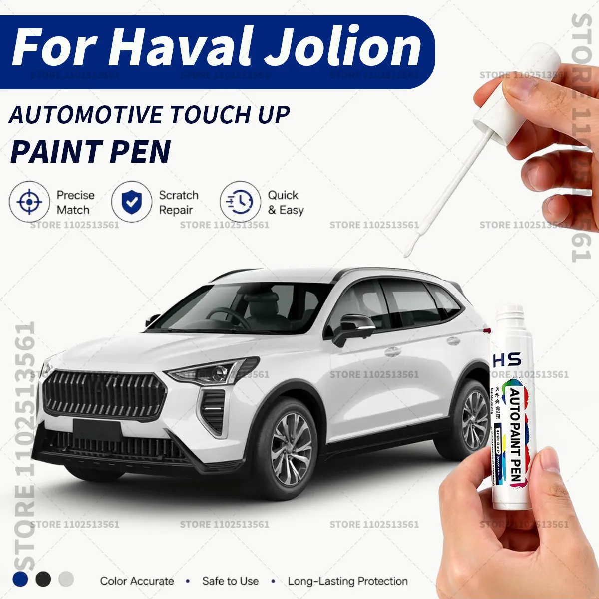 Car Touch Up Paint Pen Scratch Chip Repair Paint For Haval Jolion Glacier Blue Bluea Zure Mars Red Hamilton White Vivid Green