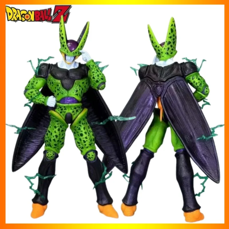 

35cm Balcony Brother Dragon Ball Anime Figure Cell Masquerade Perfect Green Monster Figures Collection Model Custom Gift